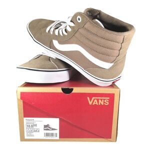 Vans Filmore Hi Skate Shoes Women sz 10 Walnut Suede Canvas Sneakers New
